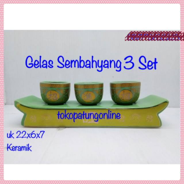 Gelas Sembahyang isi 3 803 Keramik New