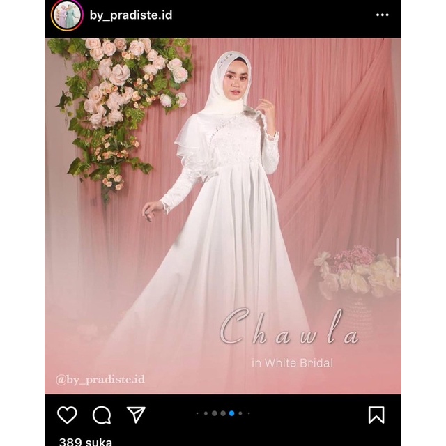 NEW Chawla dress by_pradiste.id warna White Bridal/BW