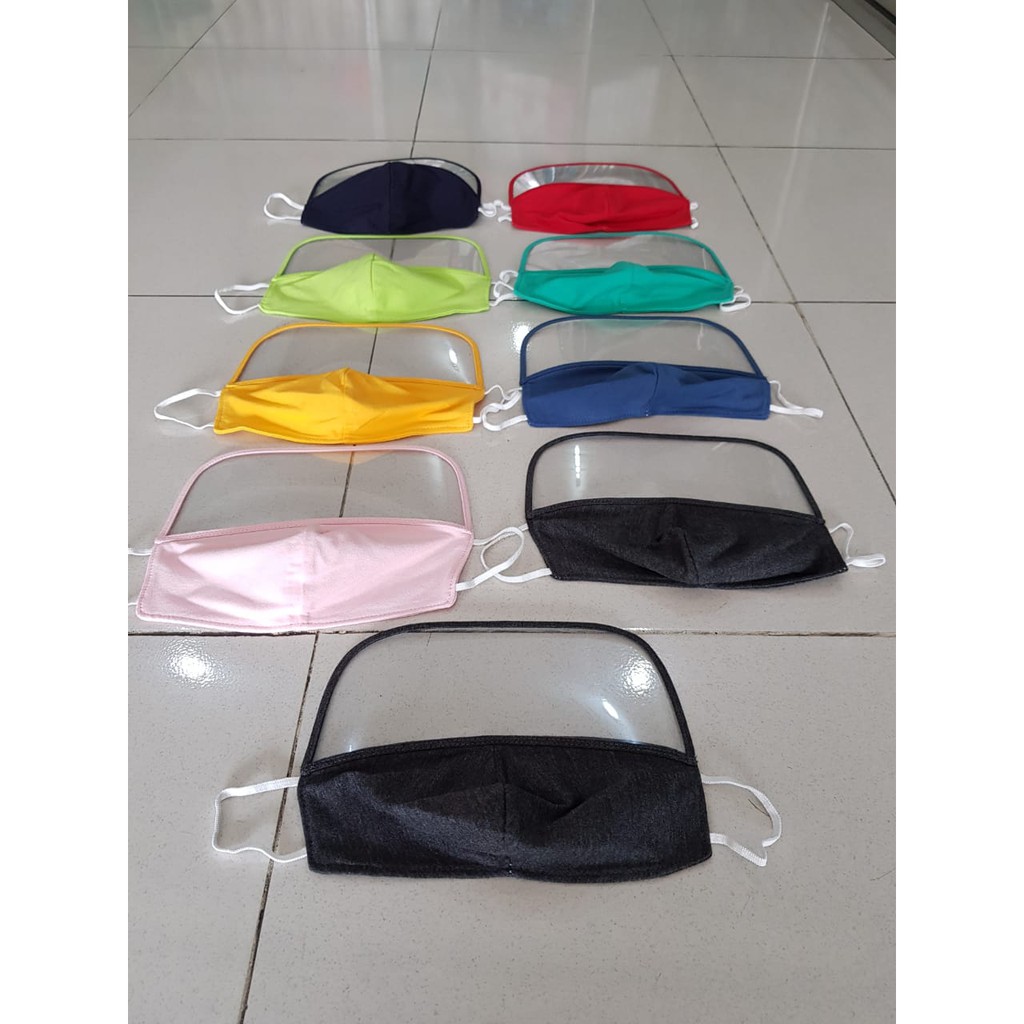 Masker Kain + Mika + Face / Eye Shield Cotton 100% Non Medis Sensi Mask (MIKA)