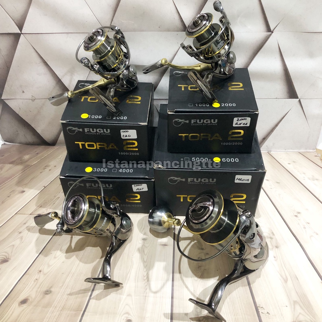REEL TORA 2 FUGU SIZE 1000/2000/3000/4000/6000 REL PUTARAN JORAN GULUNGAN SENAR