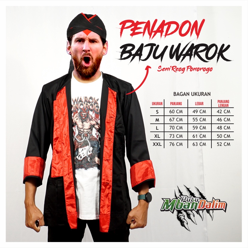 BAJU PENADON / BAJU WAROK PONOROGO / BAJU REOG PONOROGO