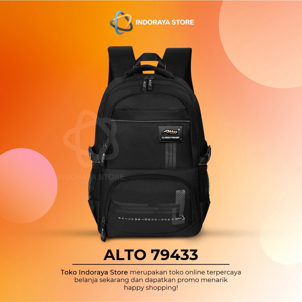 ALTO Ransel Sekolah Import Pria Wanita SMP SMA KULIAH Laptop 14inc FREE Raincover