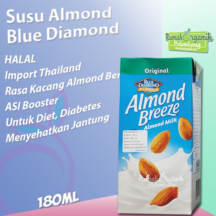 

Susu Almond Rasa Original Blue Diamond Halal Import - Original Kecil