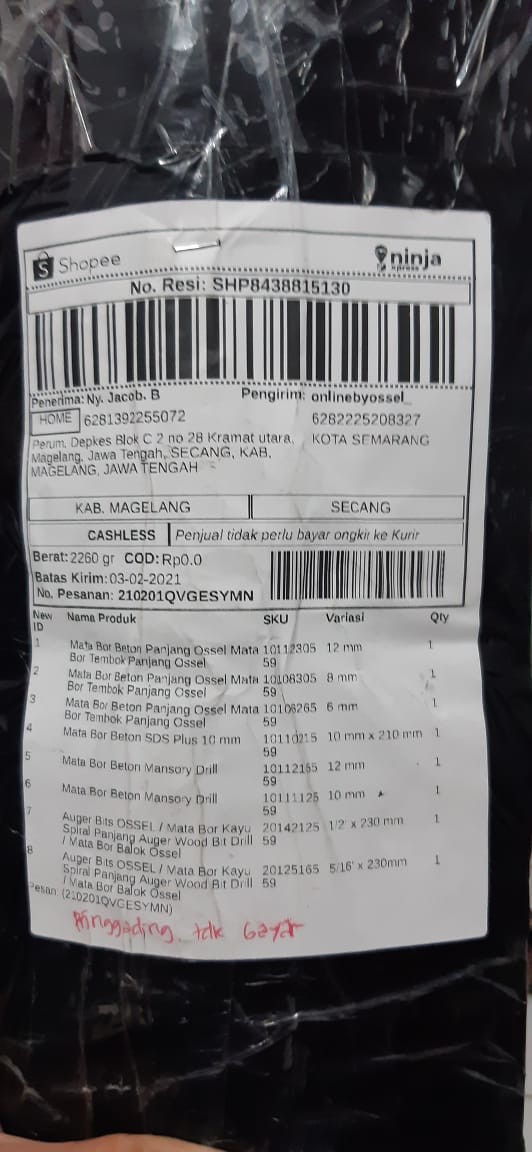 Mata Bor Beton Ossel Sds Plus 10 Mm