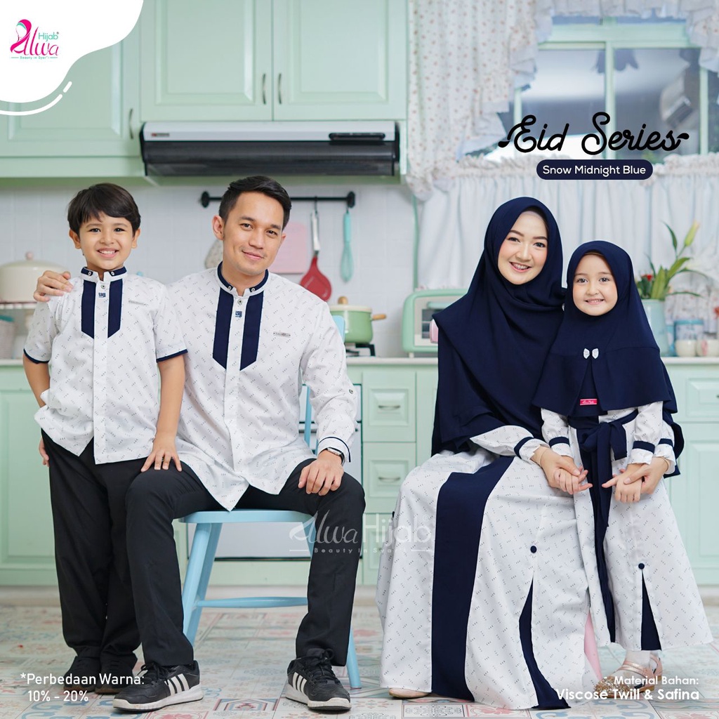 SARIMBIT EID SERIES - Snow Midnight Blue - Original Alwa Hijab