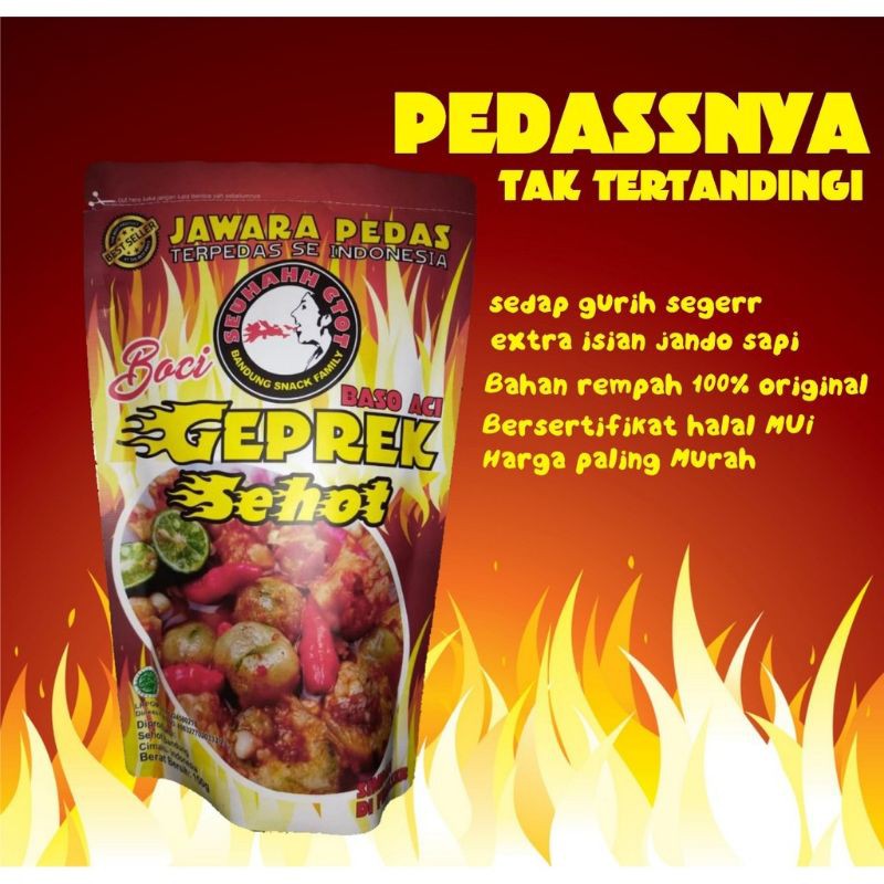 

baso Aci geprek jawara pedas sehot bandung