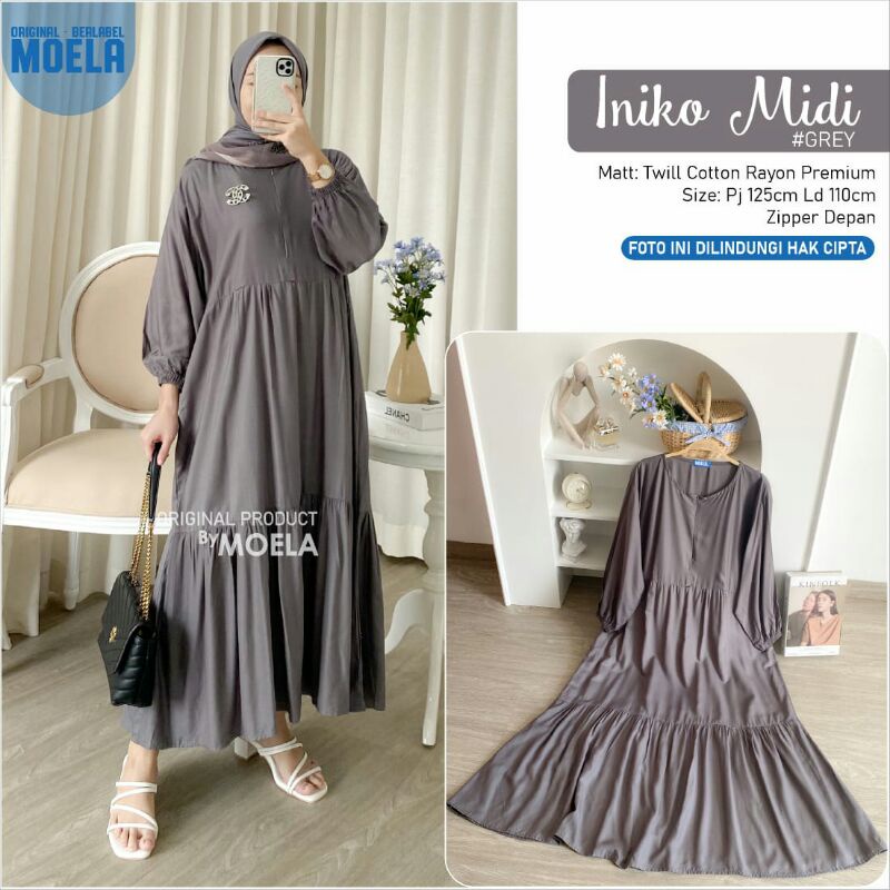 INIKO MIDI DRESS BY MOELA