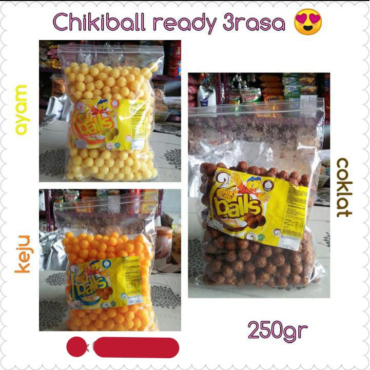 

Chiki Ball rasa Ayam, Keju dan Coklat 250GR snack kiloan original cemilan Enak jajanan Murah