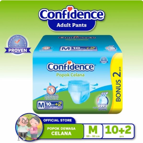 Popok Dewasa Celana Confidence Adult Diapers Size M 10