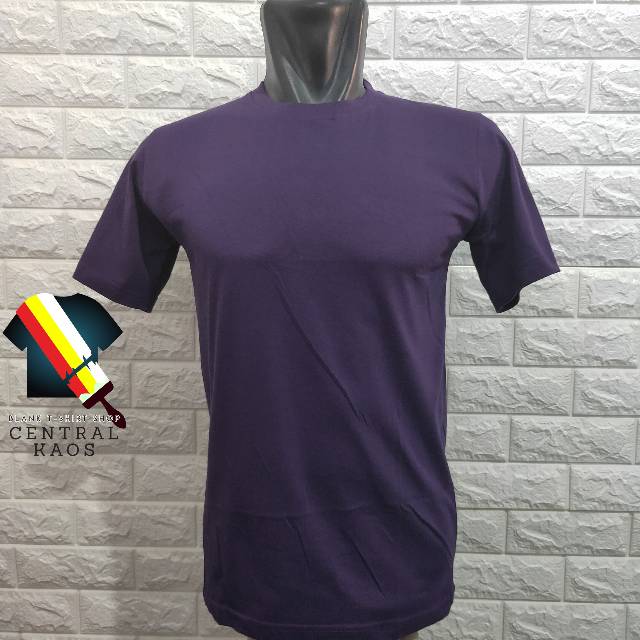 KAOS POLOS / BAJU POLOS UNGU TUA Cotton Combed 30s Premium