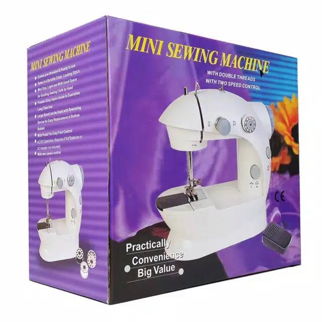 MESIN JAHIT MINI SEWING MACHINE GT 202 WITH LED LIGHT ( DENGAN LAMPU LED)