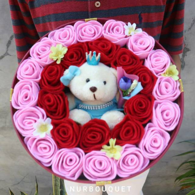 Round Box Flower / Bunga Box Bulat