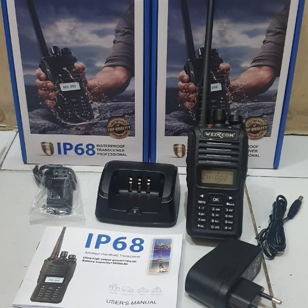 Handy talkie weiercom WR808 ip 68 single band. HT weiercom waterproof