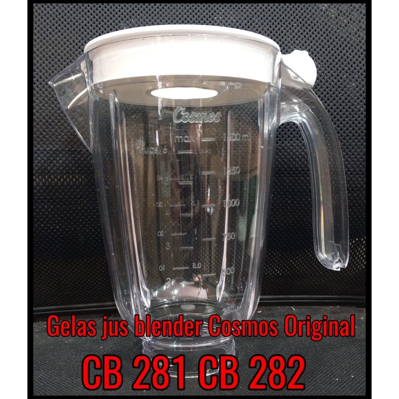 Gelas blender cosmos original + tutup Type CB 282 P CB 281 p. ORIGINAL. tutup Bolong