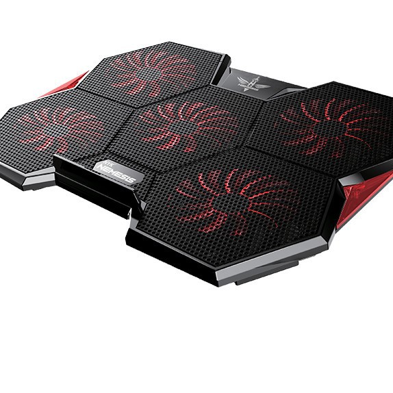 Coolingpad laptop gaming nyk nemesis mesh 5 fan led adjustable alien x2 - cooler cooling pad notebook x-2