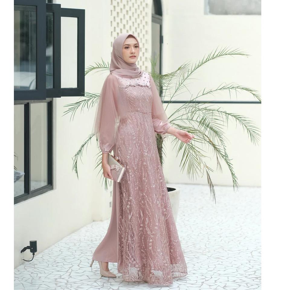 (MURAH BANGET) BAJU GAMIS BATIK COUPLE GAMIS BROKAT KONDANGAN DRESS BURKAT BORKAT TILE BATIK MUSLIM 