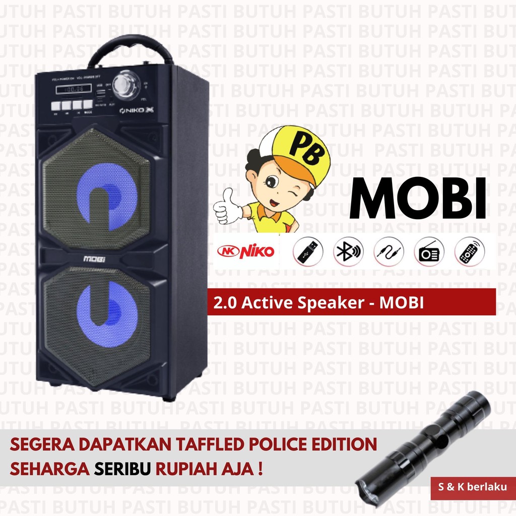NIKO MOBI SPEAKER AKTIF PORTABLE KARAOKE BLUETOOTH - SPEAKER TRAVELING