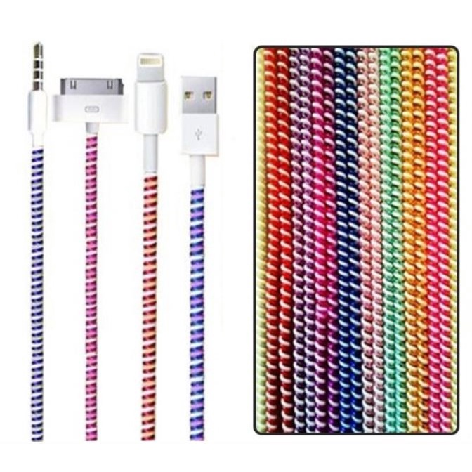 Pelindung Kabel Data 2 Warna Cord Protector Cable Charger Handsfree