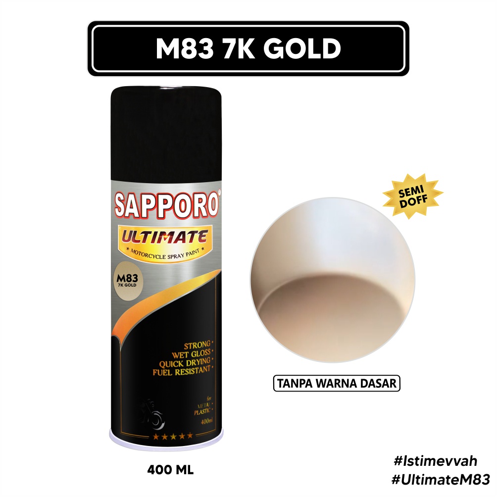 Sapporo Ultimate M83 7K Gold / Cat Spray Semprot Terbaik