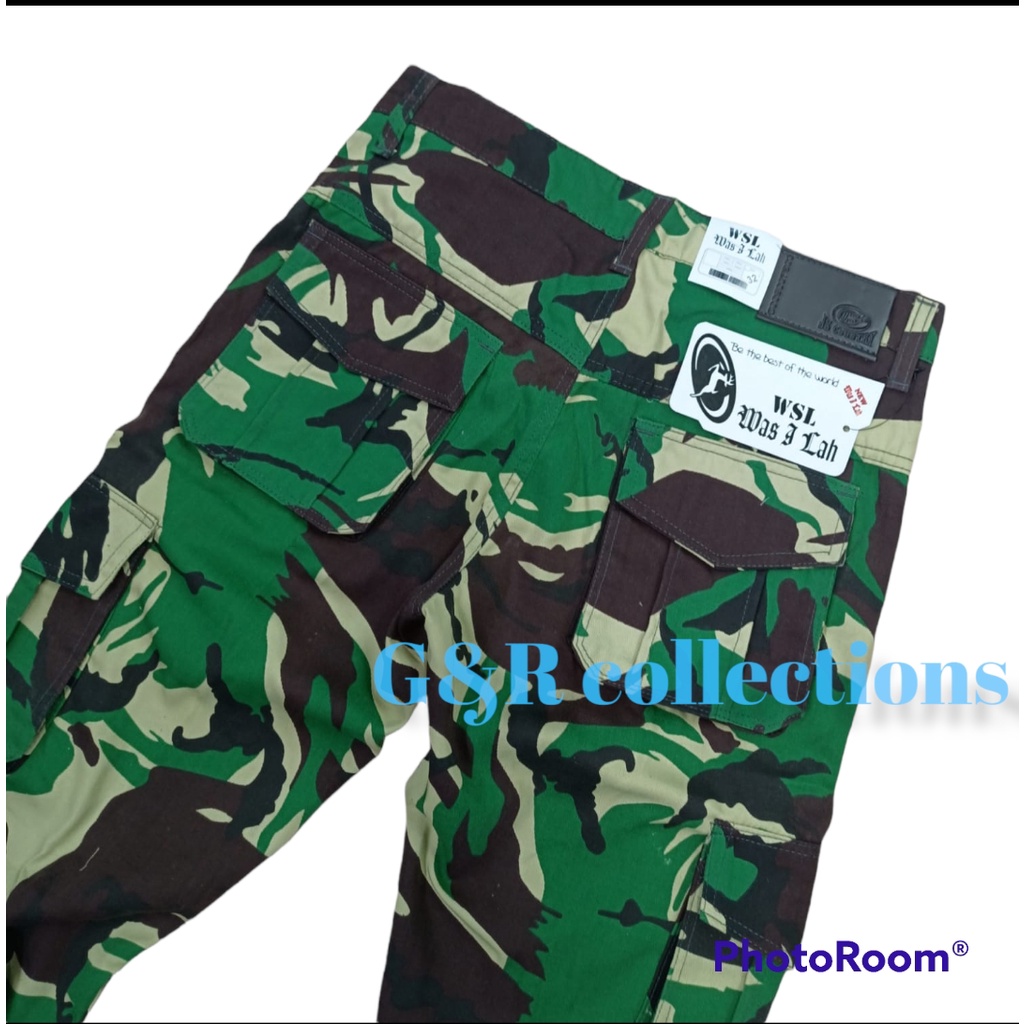 Celana Cargo Panjang Pria Loreng Camo Celana Loreng Panjang Celana Kargo Panjang Motif Camo Outdoor Adventure