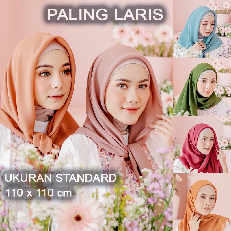 BELLA SQUARE Kerudung Segi Empat Hijab Segi Empat Bella Square Premium Hijab Premium Jilbab Murah Jilbab Polos Kerudung Murah Pollycotton Polycotton