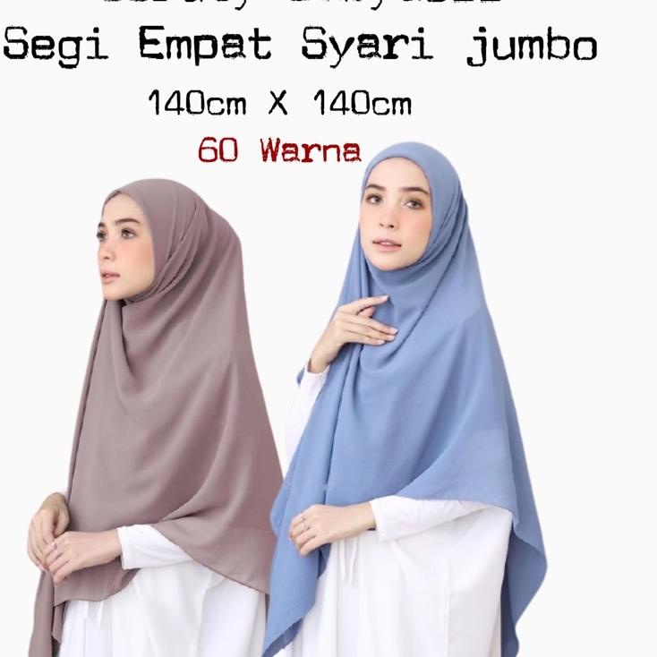 ㊟ SEGI EMPAT CERUTY SYARI JUMBO 140x140 | Bella Square Ceruti babydoll syar’i ぷ