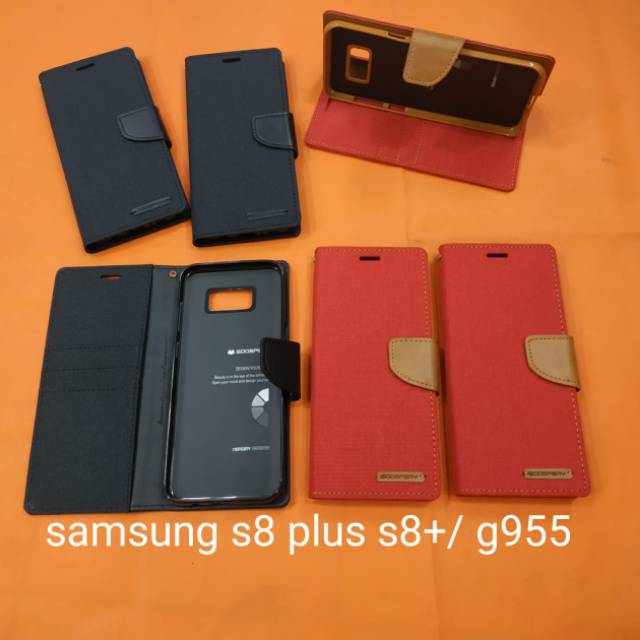 Flip Case Samsung S8 plus S8+ G955 merkury goospery canvas diary flipcase flipshell book cover