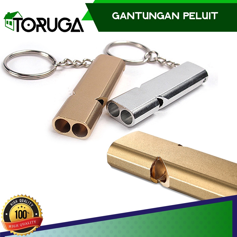 Gantungan Kunci Mobil Motor Rumah Peluit Survival Outdoor Emergency Whistle Keychain