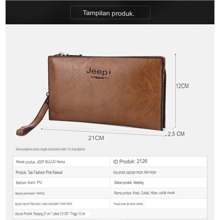 CYS DOMPET PANJANG PRIA FASHION KOREA STYLE MEN CLUTCH KULIT TERLARIS GROSIR COD IMPORT D24