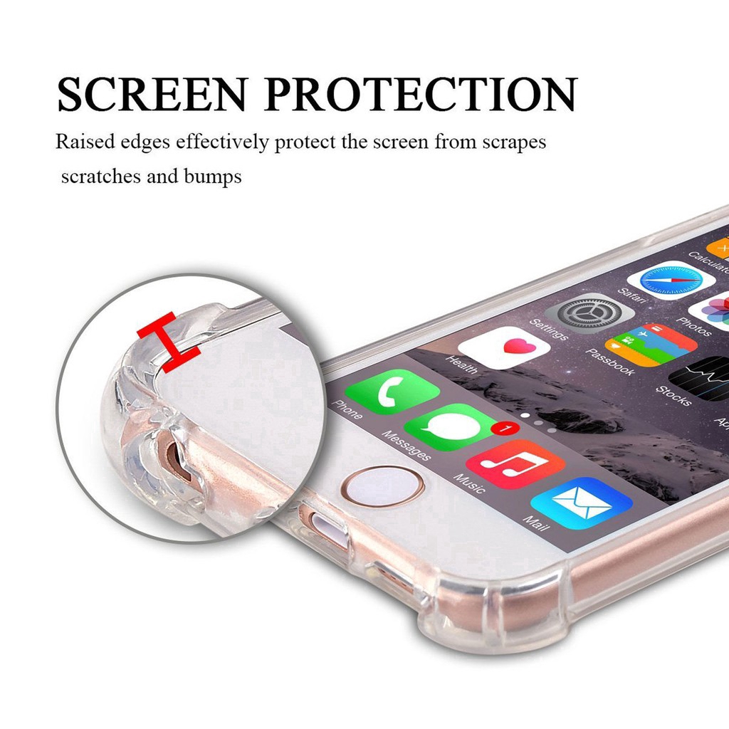 Casing Soft Case Bumper Hybrid Bahan TPU Transparan For iPhone 6 / 7 / 8 / X9