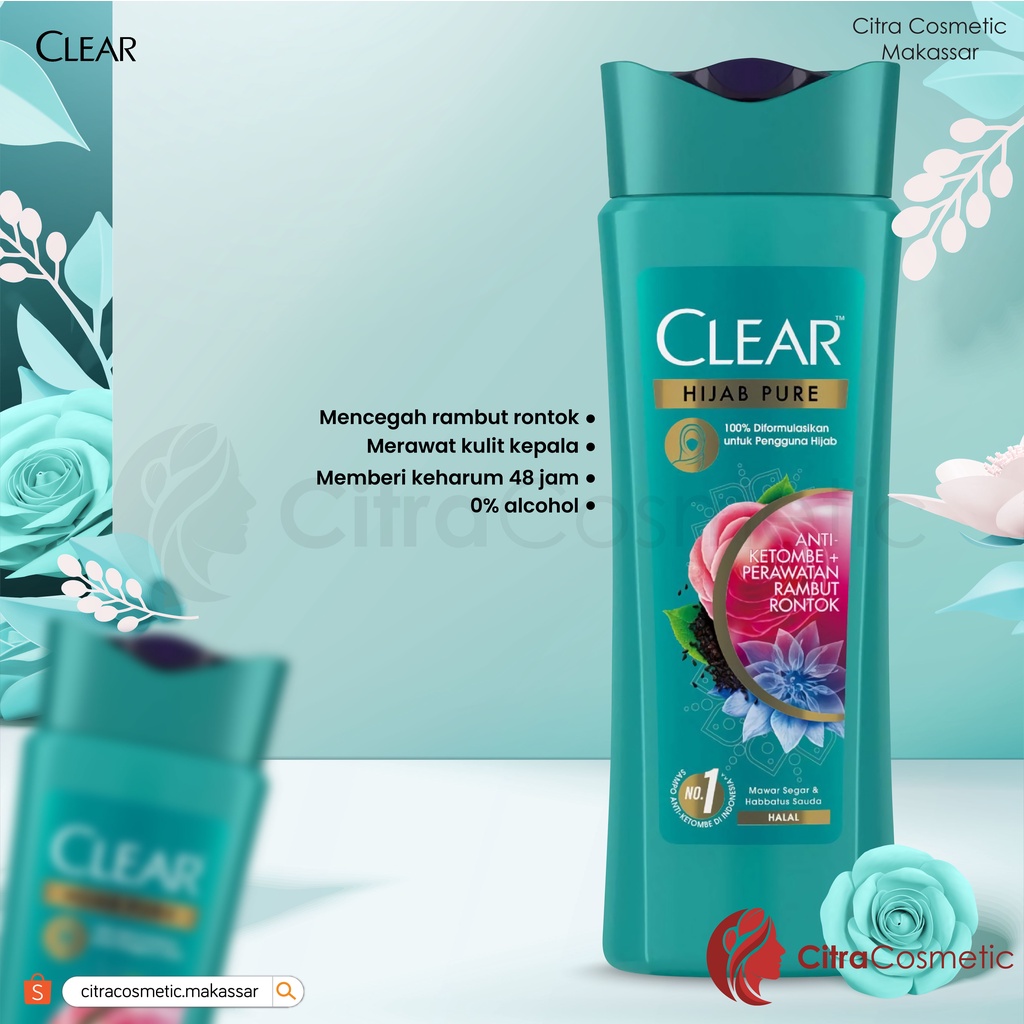 Clear Hijab Shampo Anti Dandruff + Hair Fall 160Ml | 320 Ml