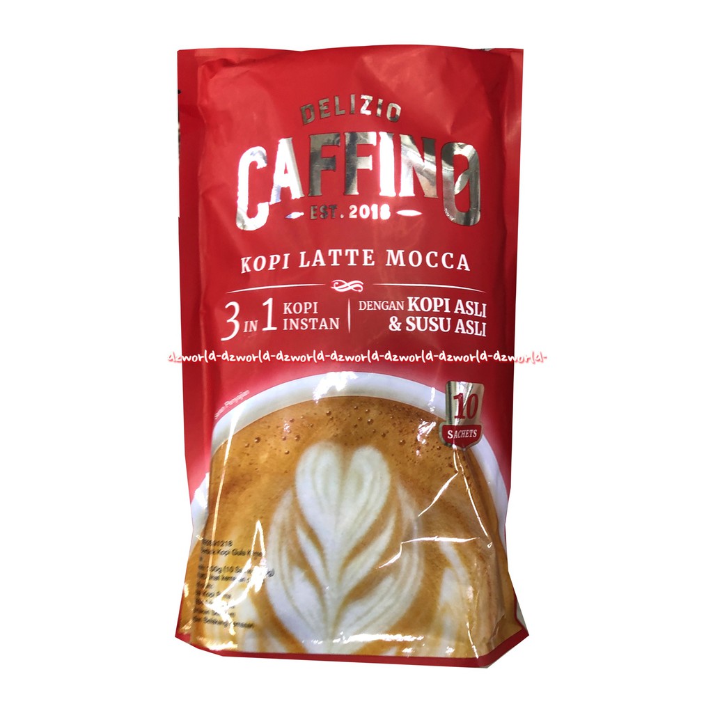 Delizio Caffino Kopi Latte Choco Hazelnut Mocca Classic 3in1 Kopi Instan Cokelat 10sachets Coffee