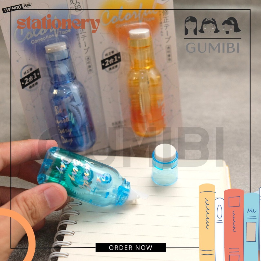 

CORRECTION TAPE BOTOL MINUM TIP EX FREE PENGHAPUS PENSIL UNIK PAKET HEMAT MURAH