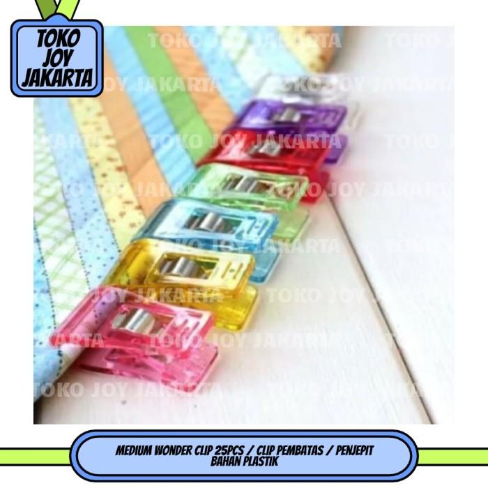 

Klip | Medium Wonder Clip 25Pcs / Clip Pembatas / Penjepit Bahan Plastik