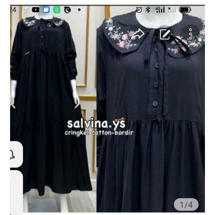 gamis salvina ys renda bordir