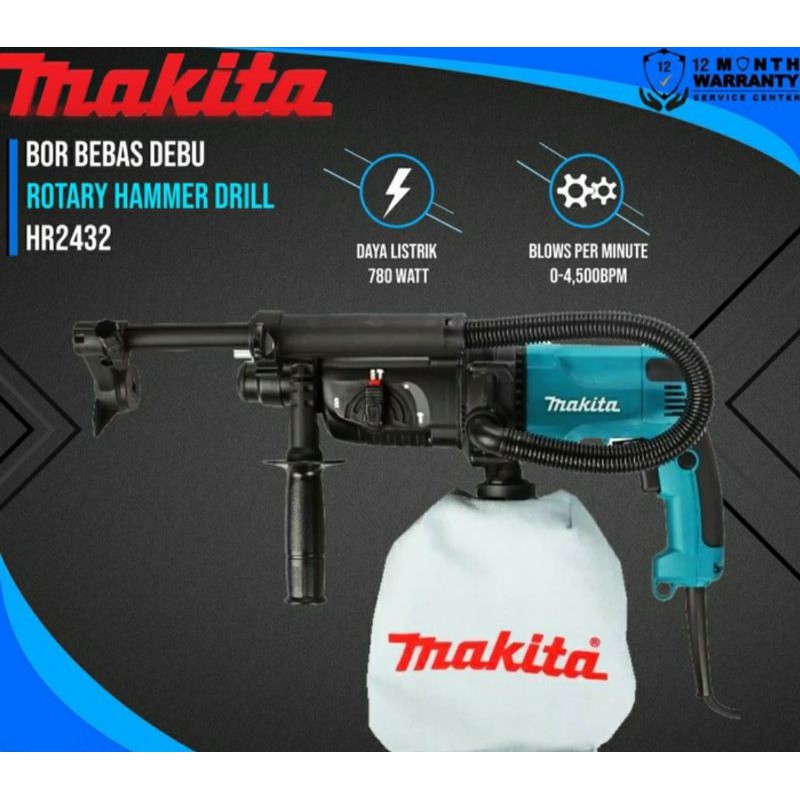 MAKITA Mesin Bor Rotary Hammer Makita HR 2432