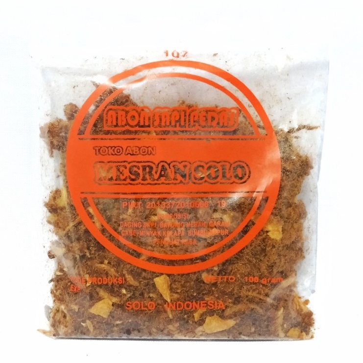 

ABON SAPI DAGING SUWIR SAPI MESRAN 100 GR PEDAS KHAS SOLO