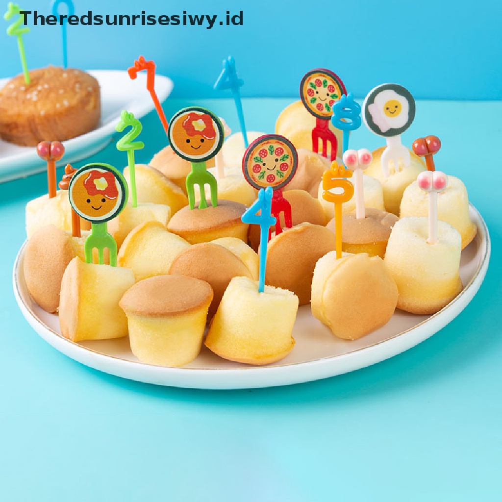 # Alat Pemotong Buah # Set Garpu Buah / Dessert / Cocktail / Sandwich Bentuk Kartun