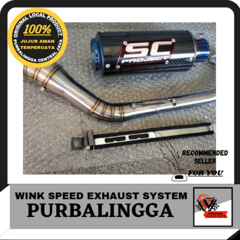 Knalpot Racing SC PROJECT BLUE motor ADV NMAX AEROX PCX VARIO BEAT MIO original product purbalingga