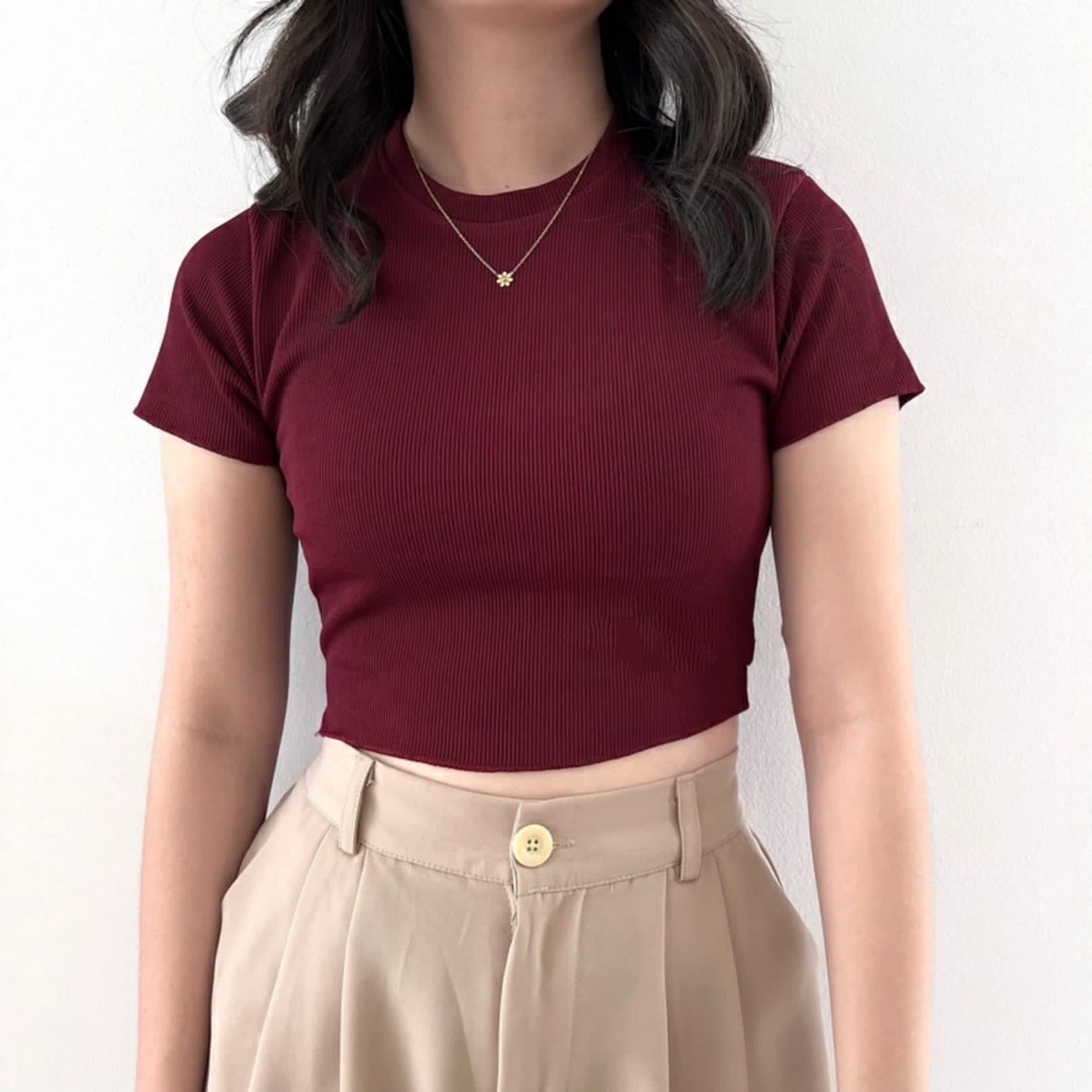 GFS BASIC CROP KNIT RIB