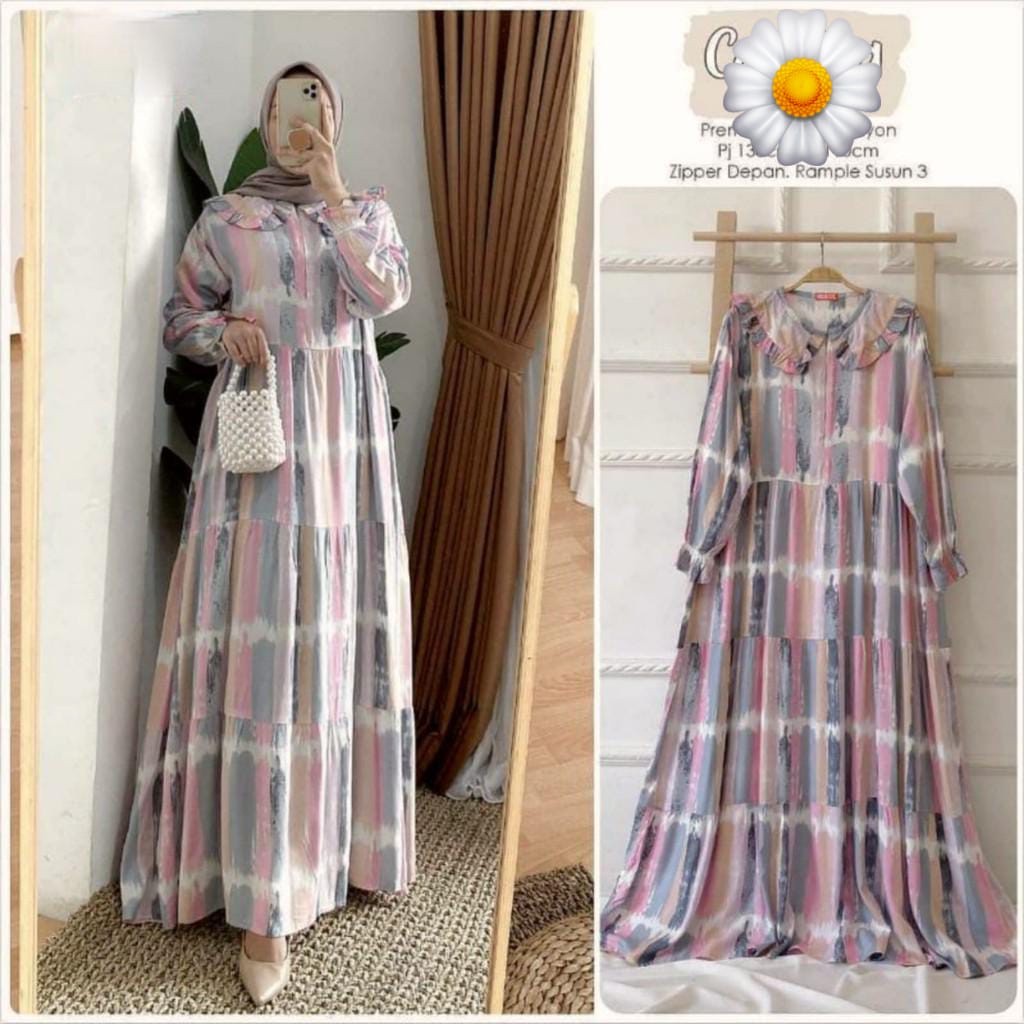 GAMIS RAYON MEDINA BLUSH PINK TERBARU