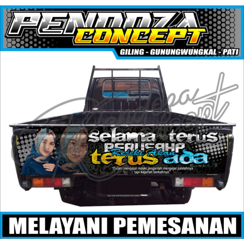 Stiker pintu belakang L300/all pick up