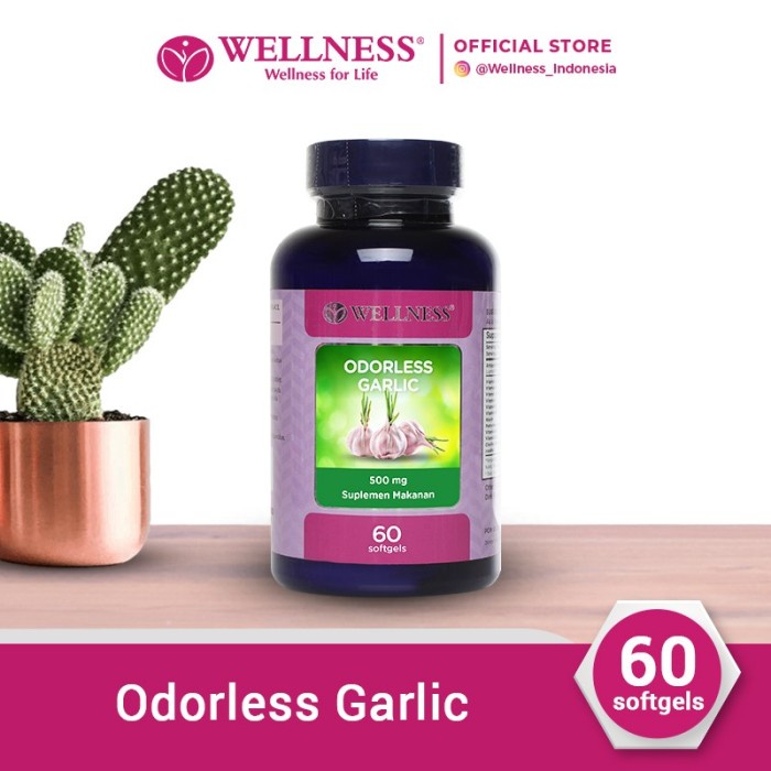 Wellness Odorless Garlic 500mg (60 Tablets)