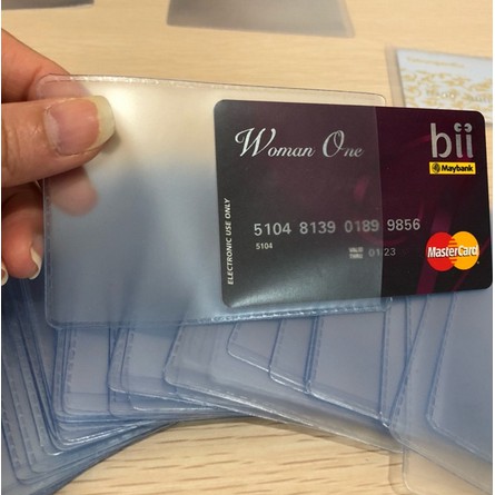 

Plastik Pelindung Kartu KTP SIM Cover ID Card Buram Bening Sampul Kartu E-toll