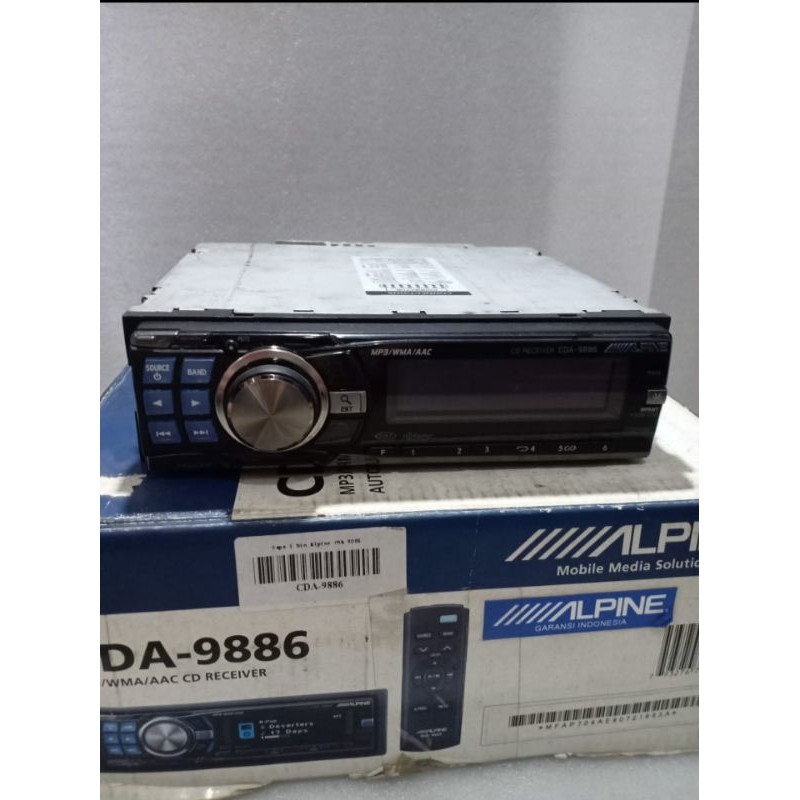 Single Din Player Alpine CDA 9886