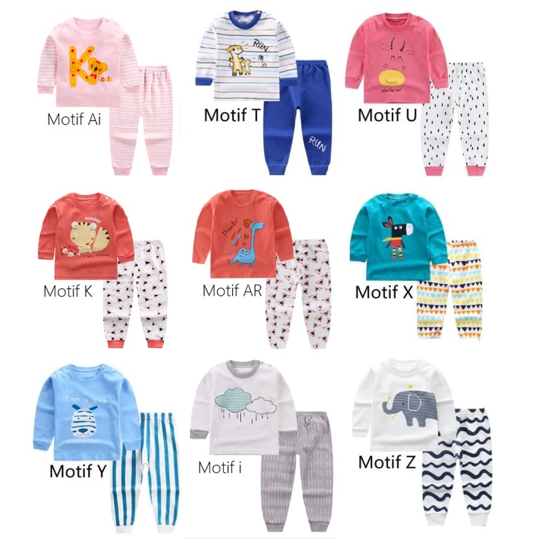 Setelan Bayi / Setelan Panjang Bayi / Baju Bayi / Kaos Bayi Imut