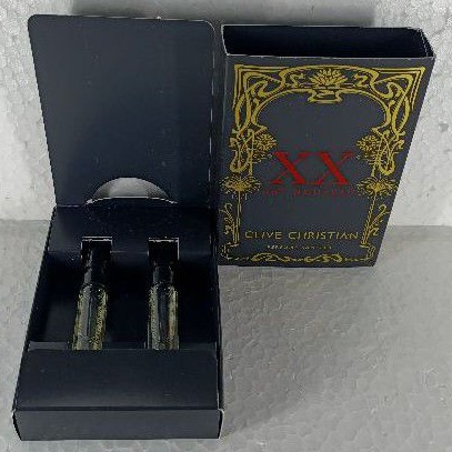 Vial Set Parfum OriginaL Clive Christian XX Art Nouveau 2 Pc Papyrus &amp; Water Lily Murah