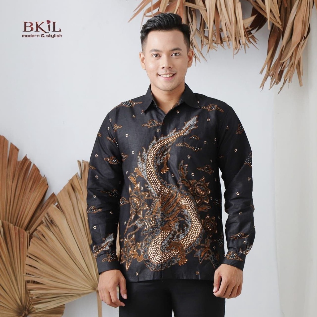 Batik Pria Lengan Panjang Batik Rezz Art motif Garuda Size M L XL XXL