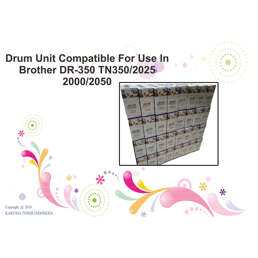 Drum Unit Compatible For Use In Brother DR-350 TN350/2025/2000/2050