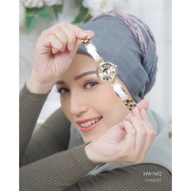 READY Jam Tangan Hody Watch HW N02 - Stainless Steel + Aloy kombinasi ceramic